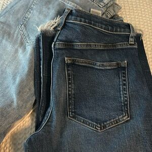 High-rise wide leg crop